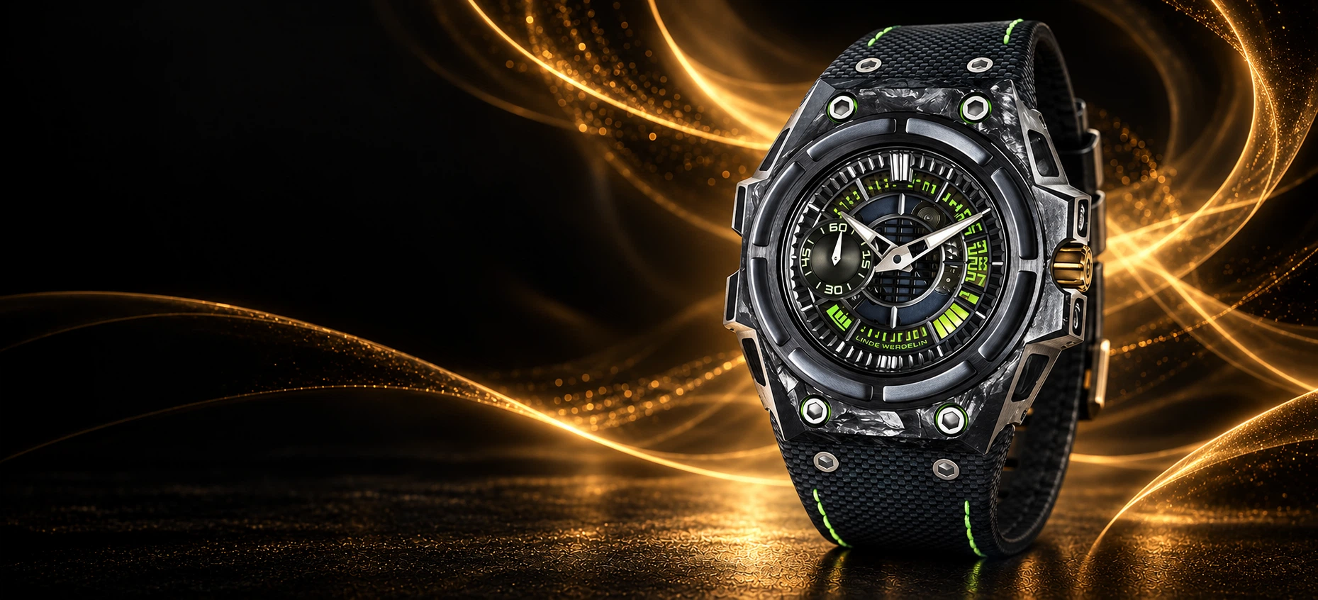Replica Linde Werdelin SpidoLite II Tech Gold Carbon Replica Linde Werdelin SpidoLite II Tech Gold Carbon