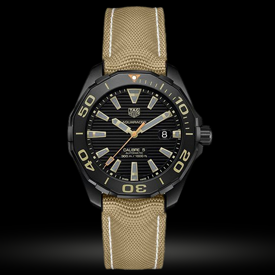 Replica TAG Heuer Aquaracer 300M Calibre 5 Automatik 43mm Schwarz Titan